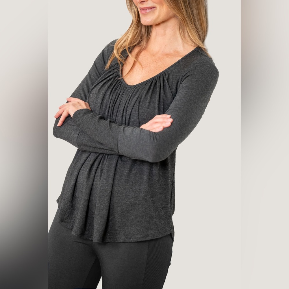 Women's Charcoal Long Sleeve Top JJ Winks NWT Charcoal